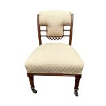 VICTORIAN MAHOGANY LOW CHAIR