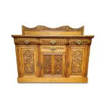 EDWARDIAN CARVED OAK SIDEBOARD