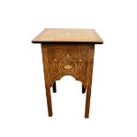 INLAID MAHOGANY PERSIAN STYLE LAMP TABLE