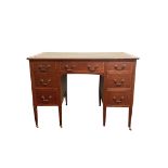 EDWARDIAN MAHOGANY WRITING DESK