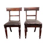 PAIR OF VICTORIAN MAHOGANY SINGLE CHAIRS