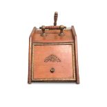 VICTORIAN MAHOGANY SLOPEFRONT COAL SCUTTLE