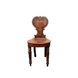 VICTORIAN MAHOGANY HALL CHAIR