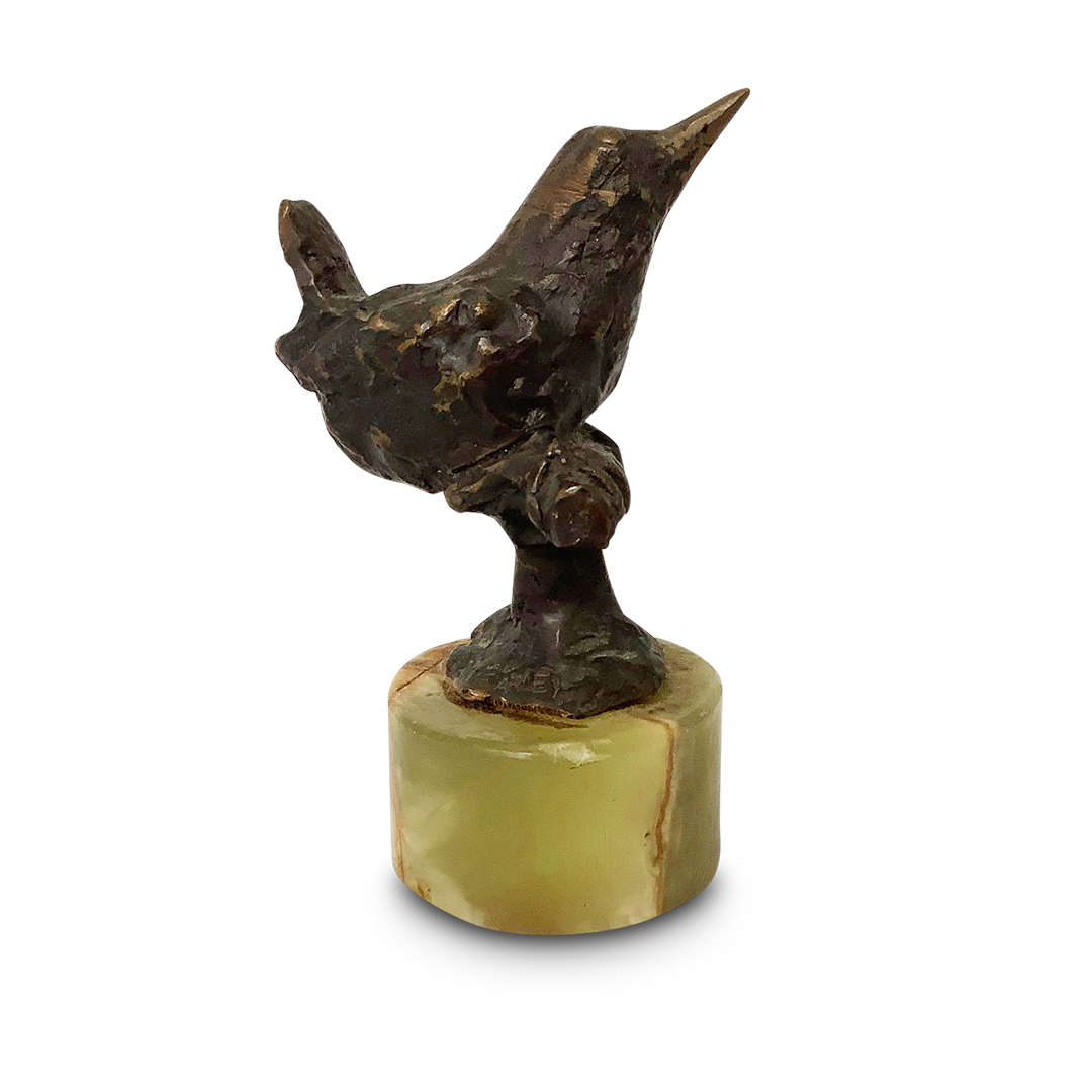 BRONZE FIGURE OF BIRD