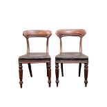 PAIR VICTORIAN MAHOGANY DINING CHAIRS