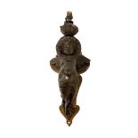 EARLY 20TH CENTURY BRONZED FIGURAL WALL LIGHT