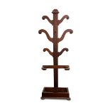 VICTORIAN MAHOGANY HALL COAT STAND