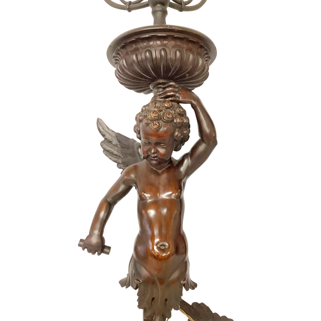 LARGE PAIR OF EARLY 20TH CENTURY FIGURAL WALL LIGHTS - Image 3 of 3