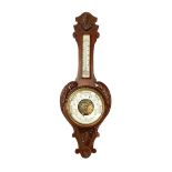 EDWARDIAN ANEROID BANJO BAROMETER