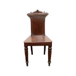 VICTORIAN MAHOGANY HALL CHAIR