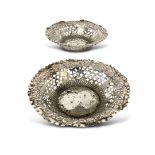 PAIR OF ENGLISH SILVER PIN TRAYS