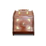 LATE VICTORIAN MAHOGANY COAL SCUTTLE