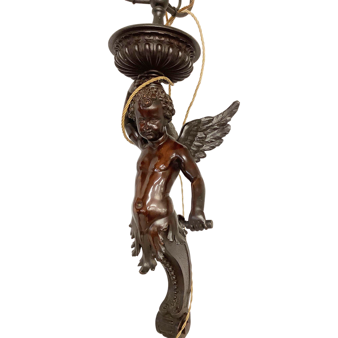 LARGE PAIR OF EARLY 20TH CENTURY FIGURAL WALL LIGHTS - Image 2 of 3