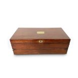 GEORGIAN MAHOGANY TRAVELLING WRITING BOX