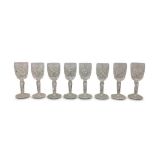 SET OF EIGHT WATERFORD CRYSTAL SHERRY GLASSES