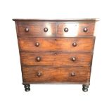 GEORGE III MAHOGANY CHEST OF DRAWERS