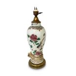 EARLY 20TH CENTURY CHINESE PORCELAIN LAMP