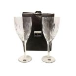 PAIR OF JOHN ROCHA WATERFORD CRYSTAL WINE GLASSES