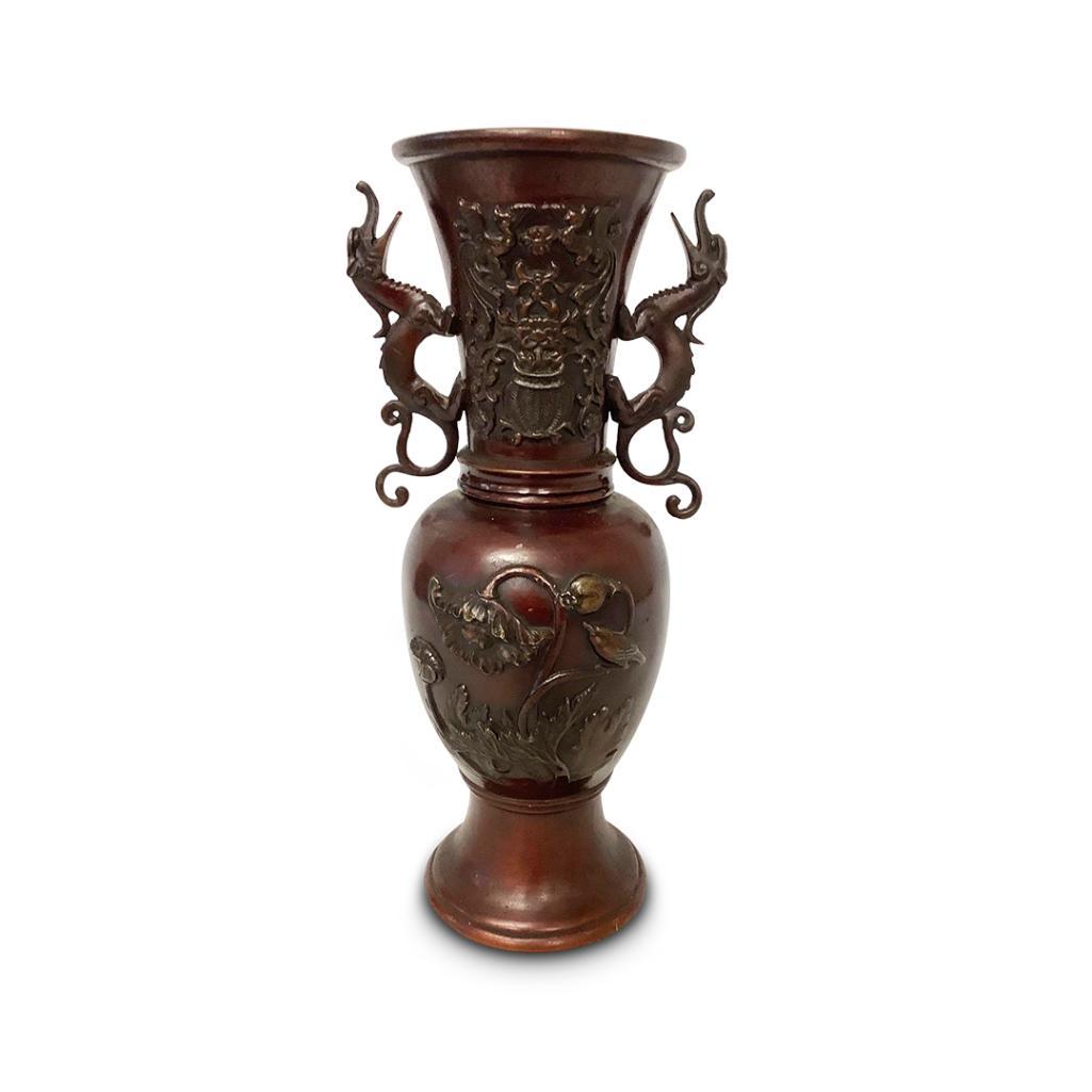 JAPANESE BRONZE VASE