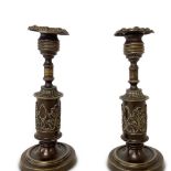 PAIR OF 19TH CENTURY BRASS CANDLESTICKS