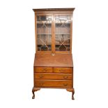 VICTORIAN STYLE MAHOGANY BUREAU BOOKCASE