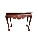 VICTORIAN MAHOGANY CHIPPENDALE STYLE HALL TABLE