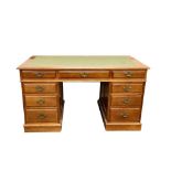 MAHOGANY DOUBLE PEDESTAL DESK