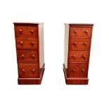 PAIR VICTORIAN MAHOGANY BEDSIDE PEDESTALS