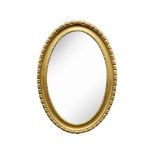 VICTORIAN GILTWOOD OVAL WALL MIRROR