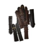 COLLECTION OF ASSORTED LEATHER WATCHSTRAPS