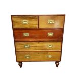 VICTORIAN MAHOGANY CAMPAIGN CHEST