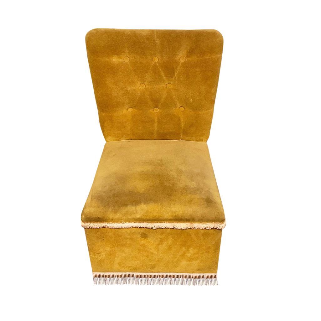 GOLD UPHOLSTERED NURSING CHAIR