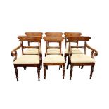 SET SIX VICTORIAN MAHOGANY DINING CHAIRS