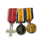 THREE MINIATURE MEDALS TWO FIRST WORLD WAR