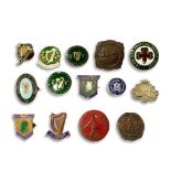 COLLECTION OF ENAMEL AND OTHER BADGES OF IRISH INTEREST