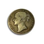 U.K. VICTORIA YOUNG HEAD SILVER CROWN 1845