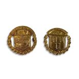 TWO IRISH VOLUNTEERS CAP BADGES