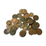 OLD UK COPPER COINS, PENNIES, TRADE TOKENS