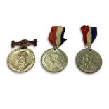 UK THREE WHITE METAL COMMEMORATIVE MEDALS