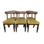 SET OF SIX VICTORIAN MAHOGANY DINING CHAIRS