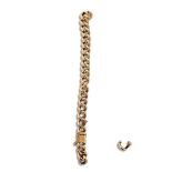 LADIES HEAVY 9CT GOLD CURB BRACELET