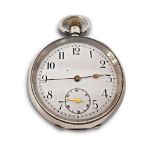 SILVER CASED POCKET WATCH