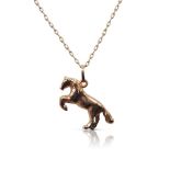 9CT GOLD EQUESTRIAN PENDANT ON CHAIN