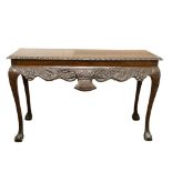 CHIPPENDALE STYLE MAHOGANY HALL TABLE