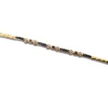 18CT GOLD DIAMOND AND SAPPHIRE BRACELET