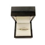 GOLD FIVE STONE DIAMOND ENGAGEMENT RING