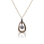 9CT GOLD AND GEM SET PENDANT ON CHAIN