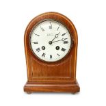 EDWARDIAN MAHOGANY MANTLE CLOCK