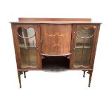 EDWARDIAN INLAID MAHOGANY DISPLAY CABINET