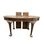 MAHOGANY CHIPPENDALE STYLE DINING TABLE